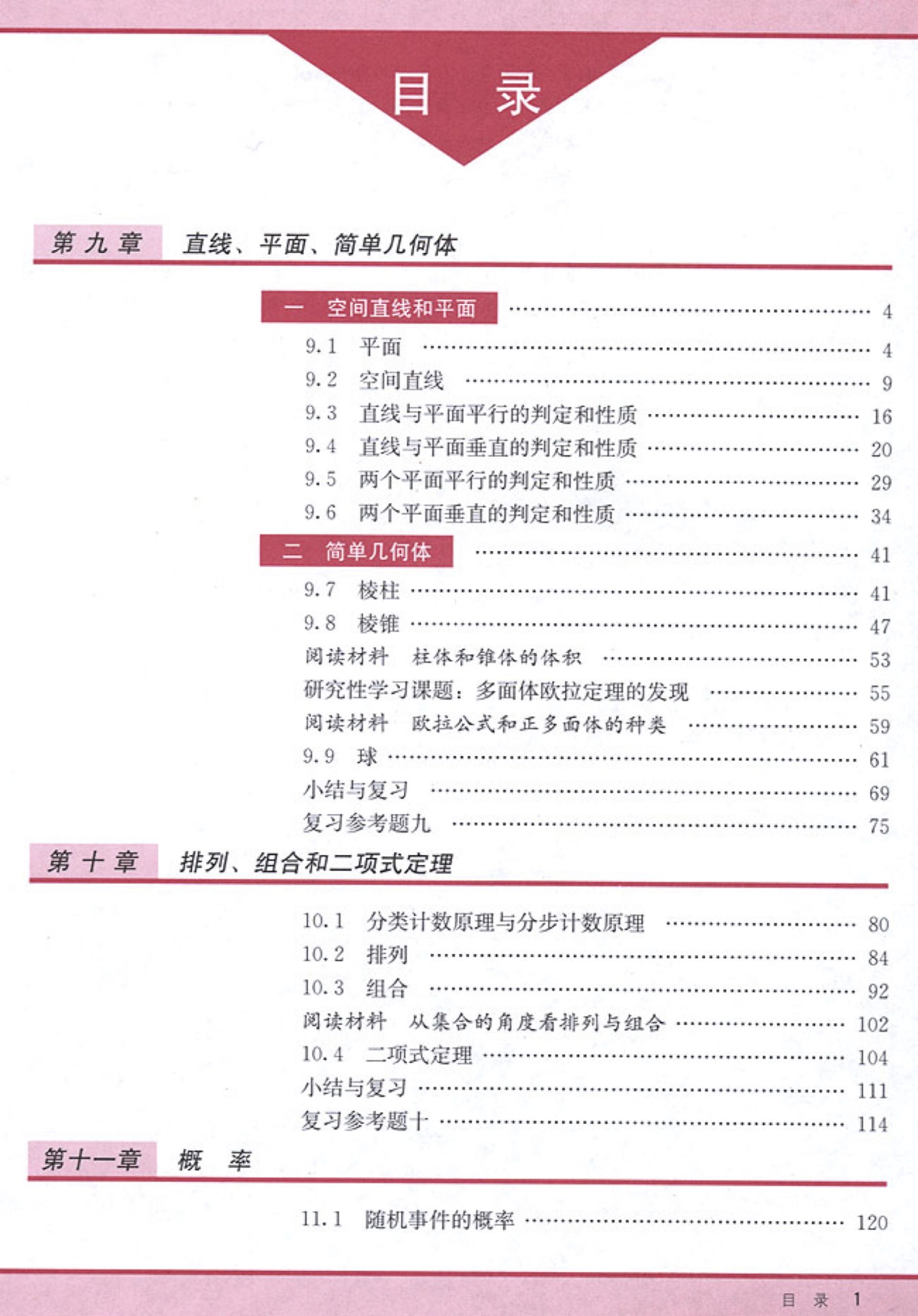 这是 A 版的目录。