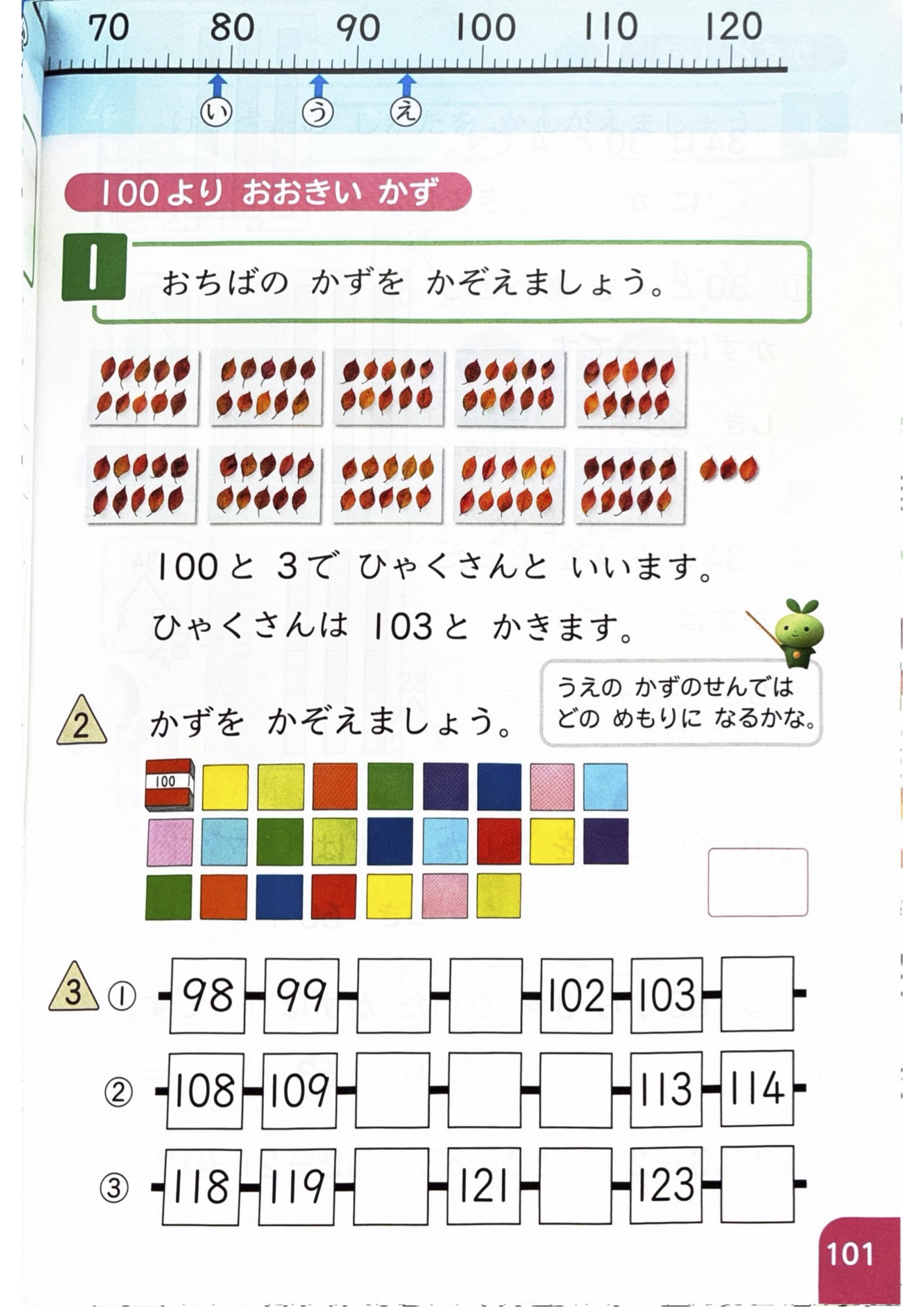最大的数字达到了124（123后面的空格）